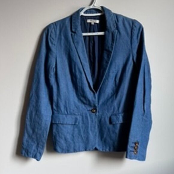 MADEWELL Denim Chambray Blazer - Picture 1 of 4